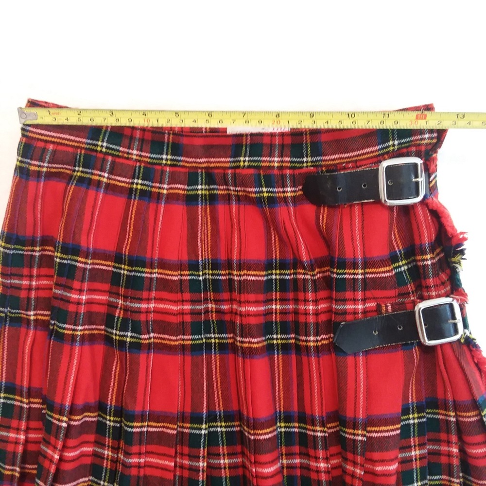 Scotch House Plaid Wool Kilt Womens 26" Waist Skirt Pleated Tartan Outlander - Picture 9 of 14